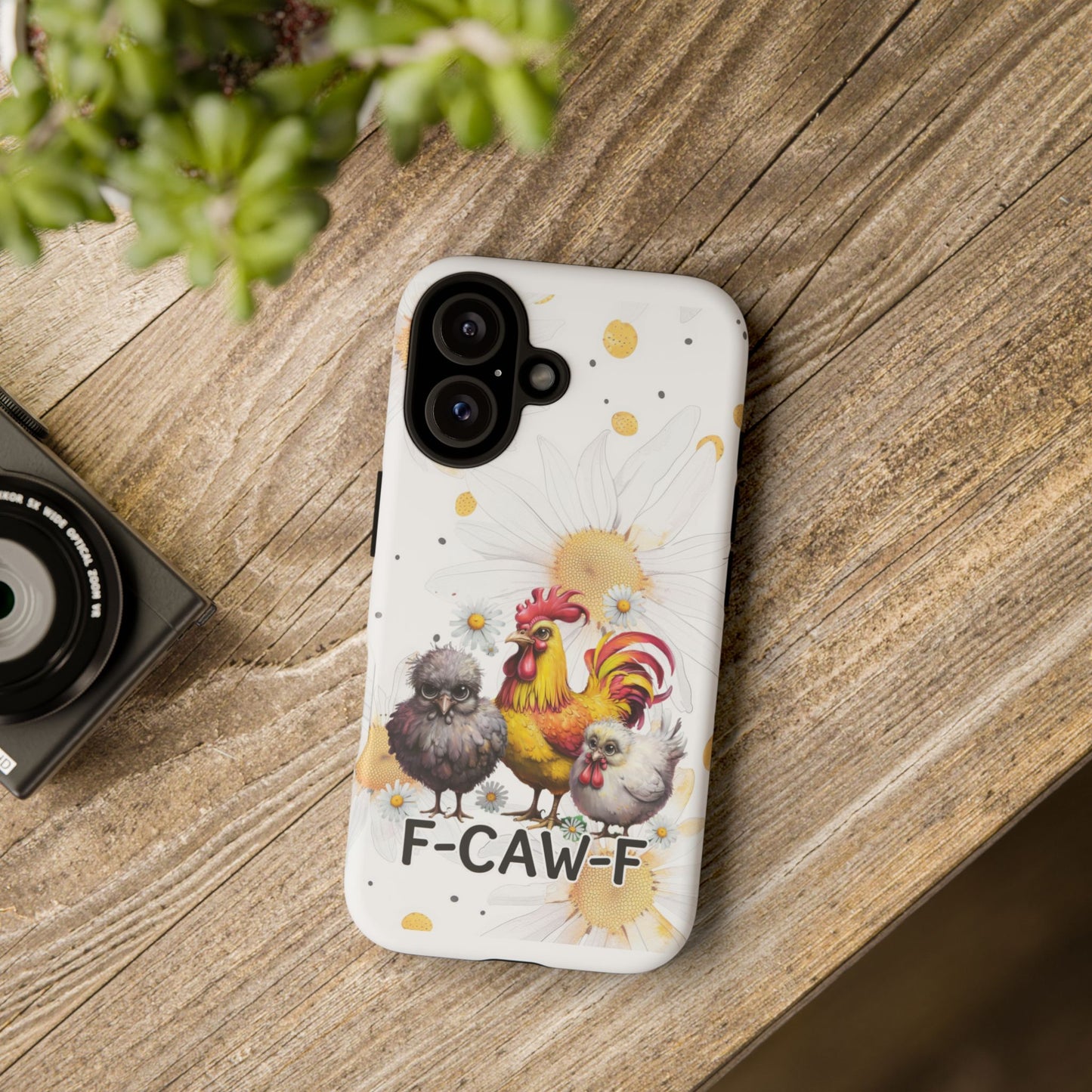Cute Chicken Phone Case, F-CAW-F Tough Phone Cover, Gift for Chicken Lovers, Farmhouse Decor, Funny Phone Accessory