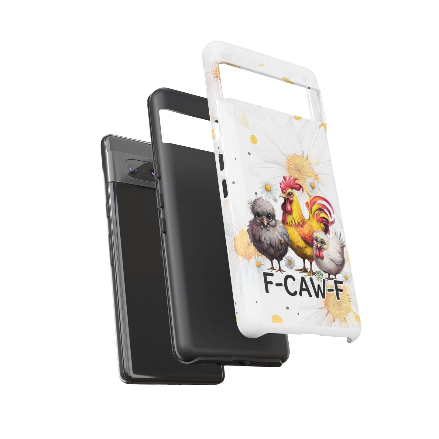 Cute Chicken Phone Case, F-CAW-F Tough Phone Cover, Gift for Chicken Lovers, Farmhouse Decor, Funny Phone Accessory