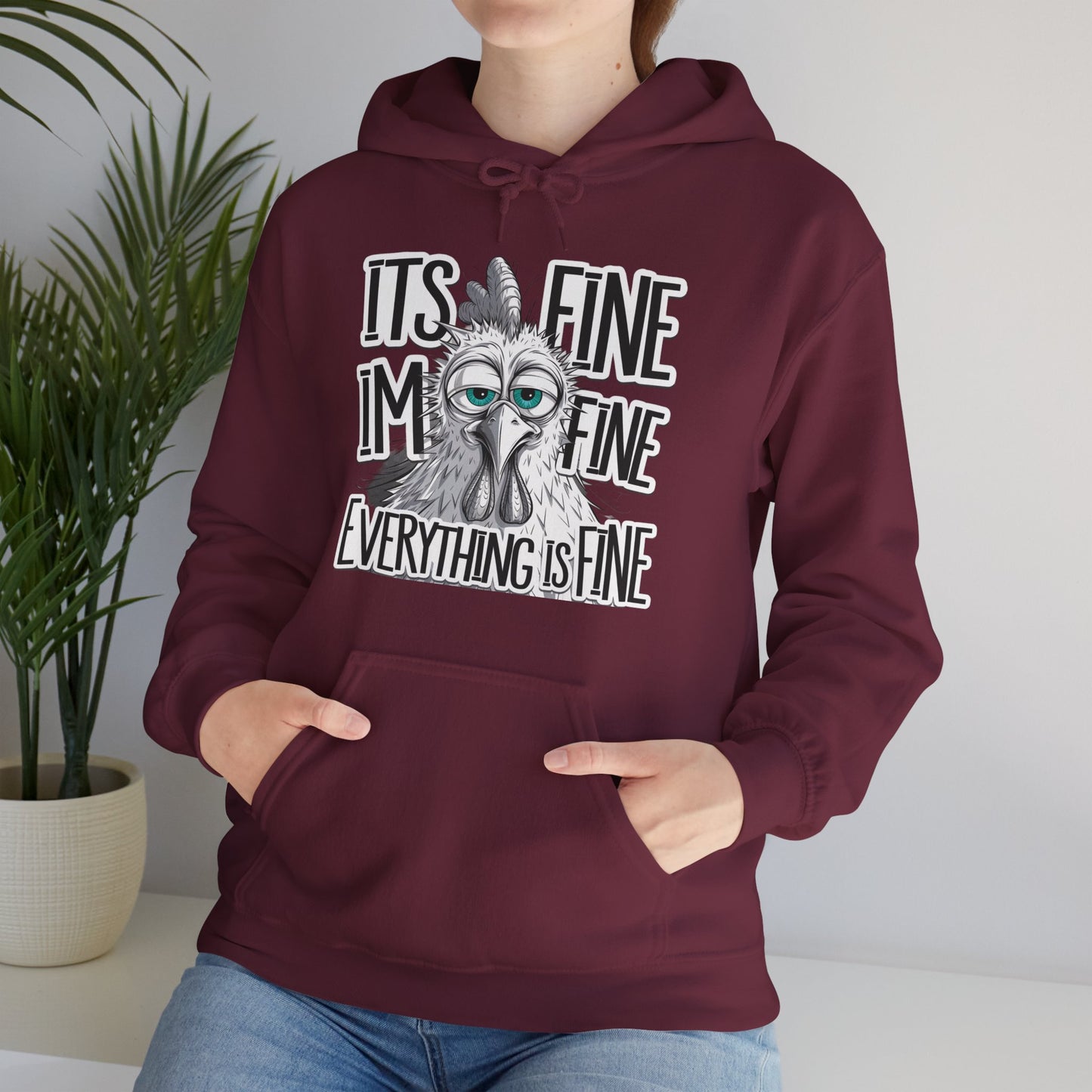 Hoodie — 'It's Fine I'm Fine Everything Is Fine' Funny Stressed Sloth Graphic Hoodie