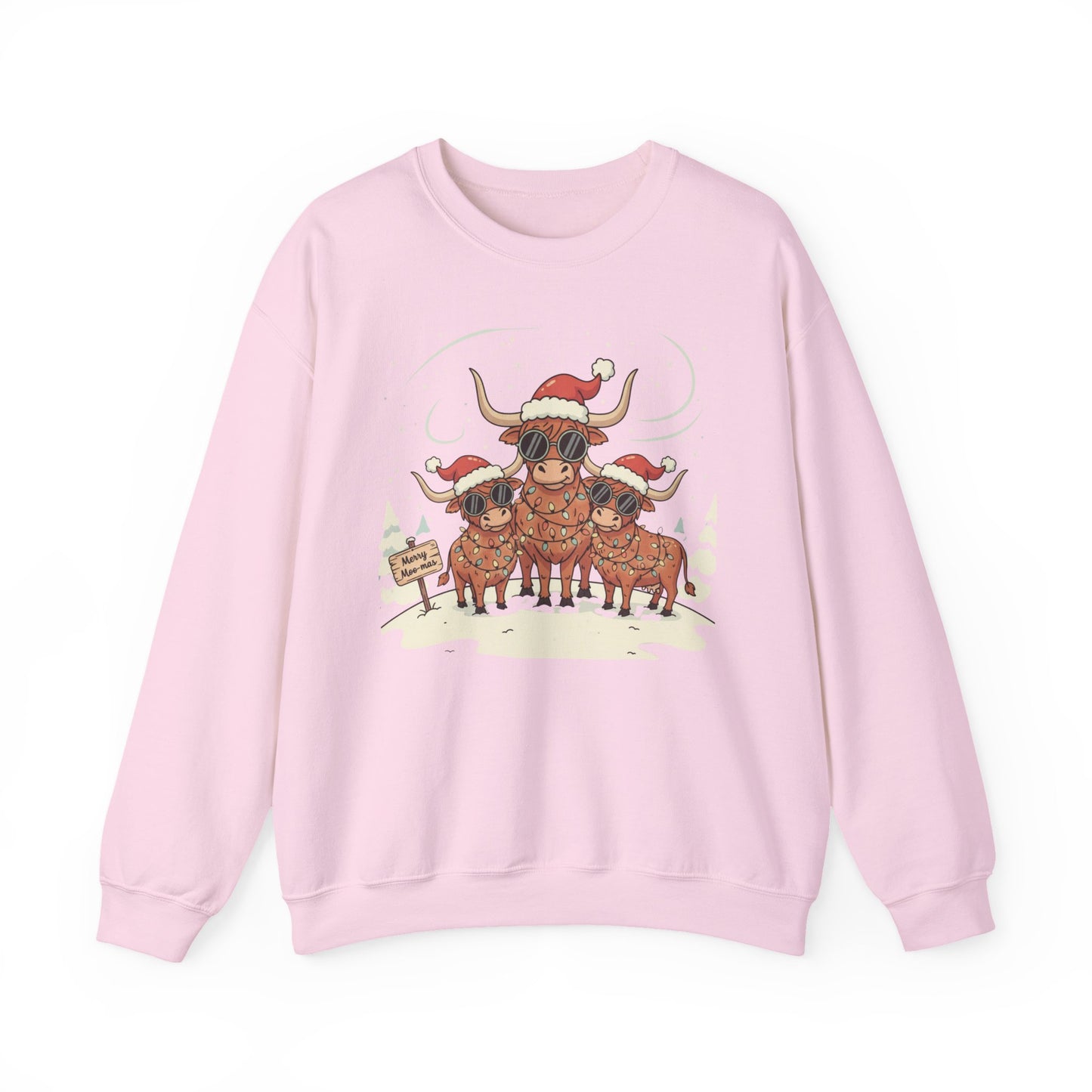 Festive Highland Cattle Sweatshirt - Cute Christmas Gift, Cozy Winter Apparel, Bulk Holiday Sweatshirts, Farm Animal Fashion, Animal [...]