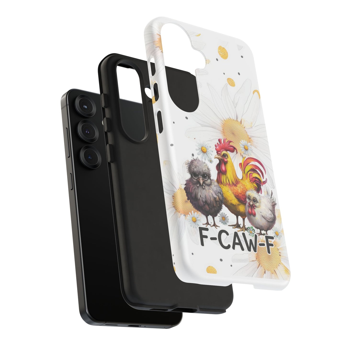 Cute Chicken Phone Case, F-CAW-F Tough Phone Cover, Gift for Chicken Lovers, Farmhouse Decor, Funny Phone Accessory