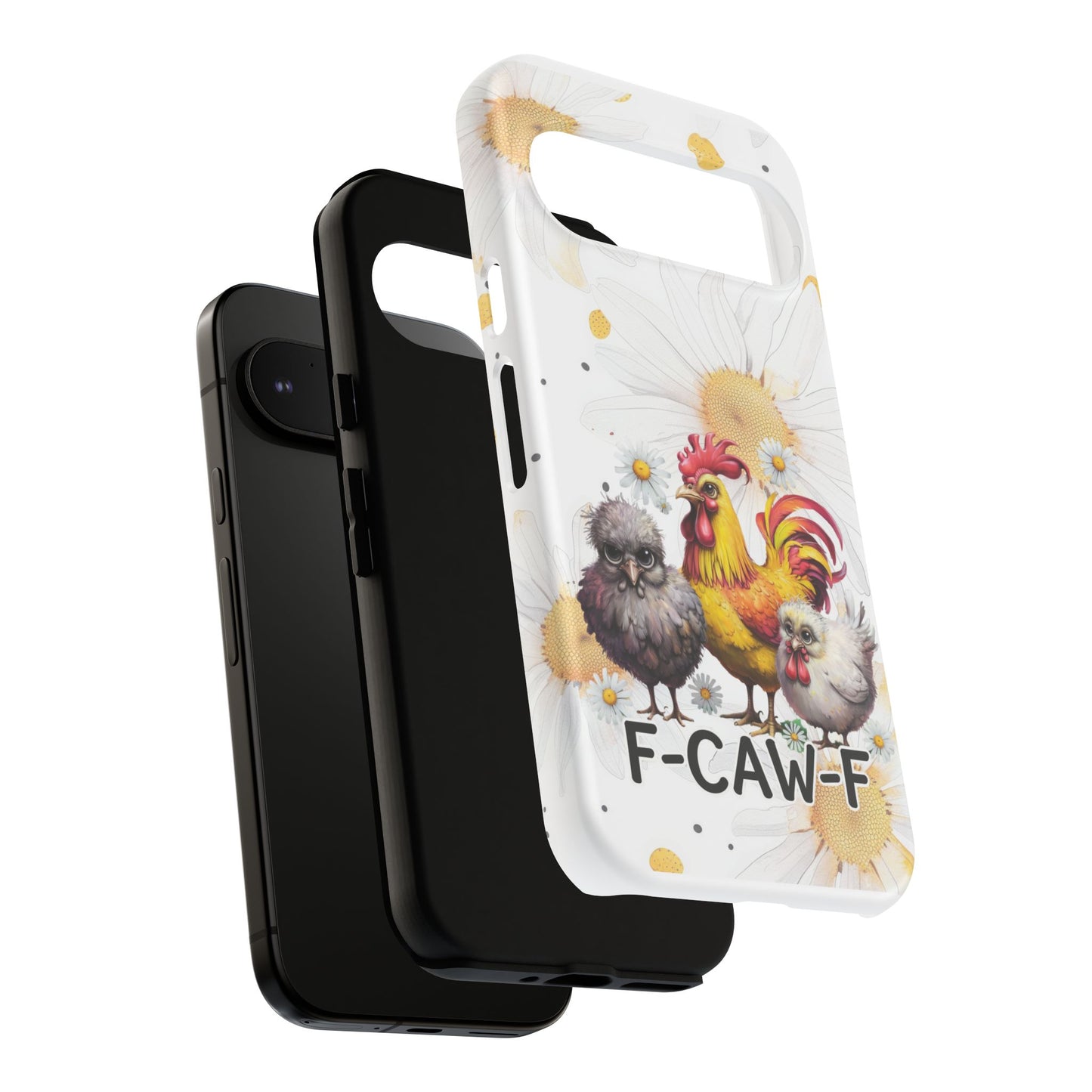 Cute Chicken Phone Case, F-CAW-F Tough Phone Cover, Gift for Chicken Lovers, Farmhouse Decor, Funny Phone Accessory