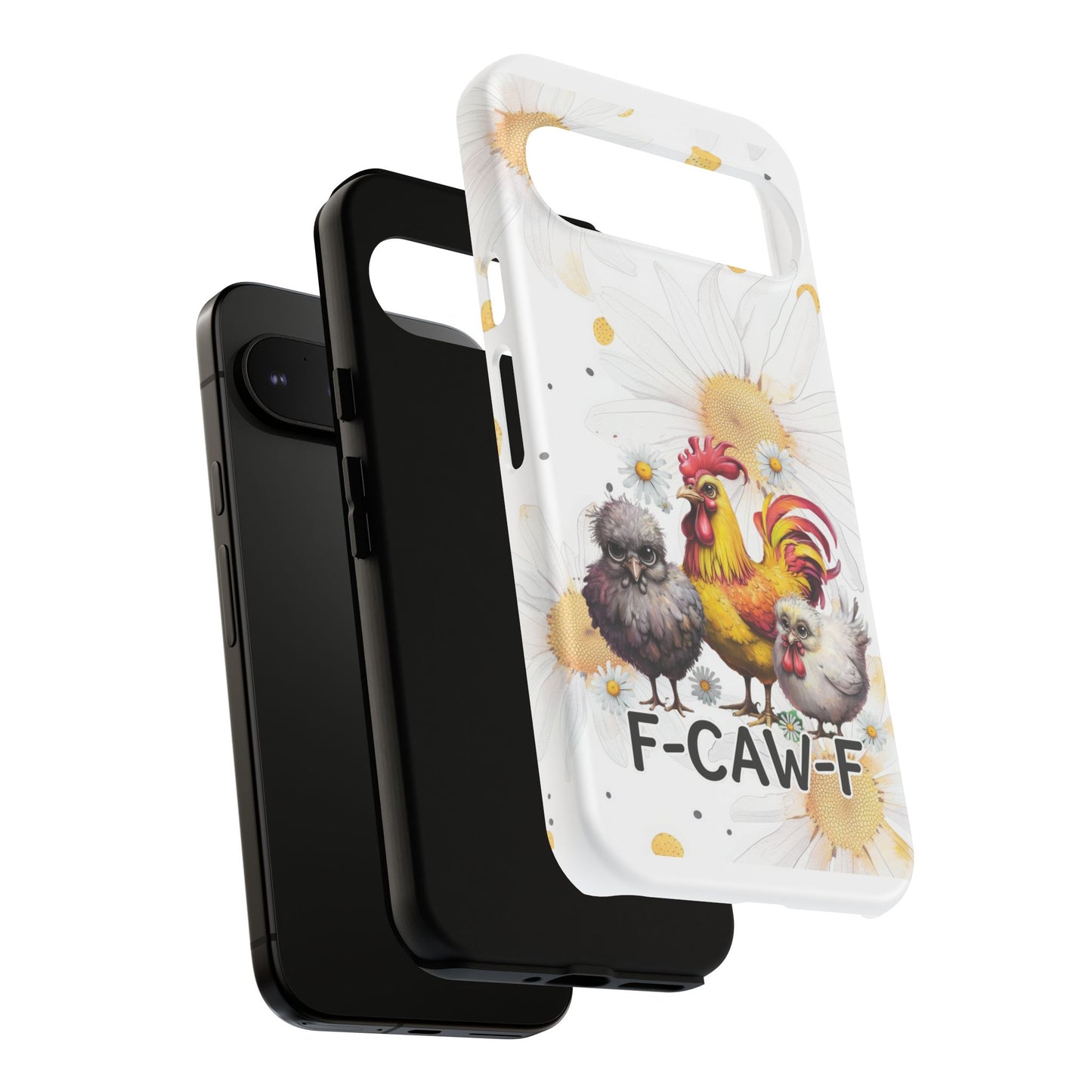 Cute Chicken Phone Case, F-CAW-F Tough Phone Cover, Gift for Chicken Lovers, Farmhouse Decor, Funny Phone Accessory