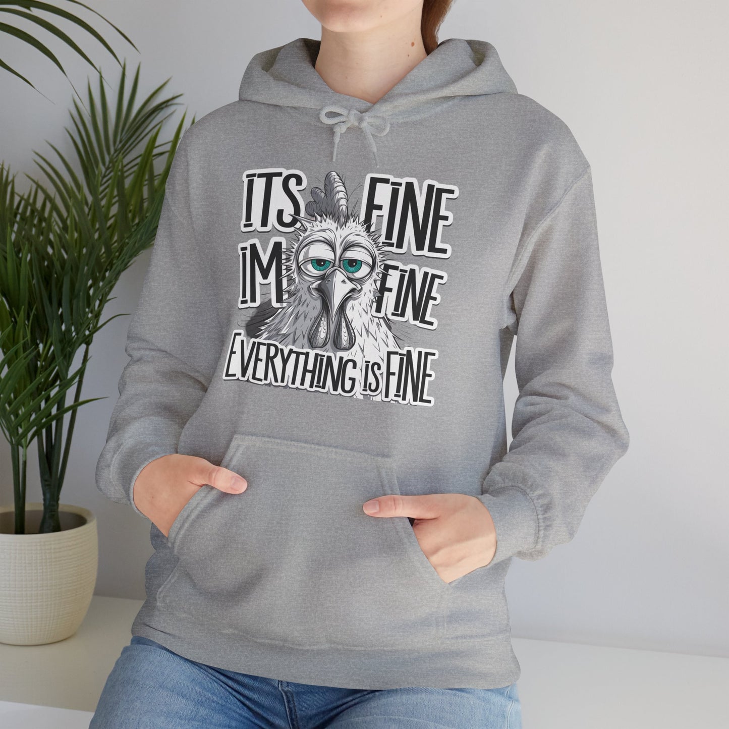 Hoodie — 'It's Fine I'm Fine Everything Is Fine' Funny Stressed Sloth Graphic Hoodie