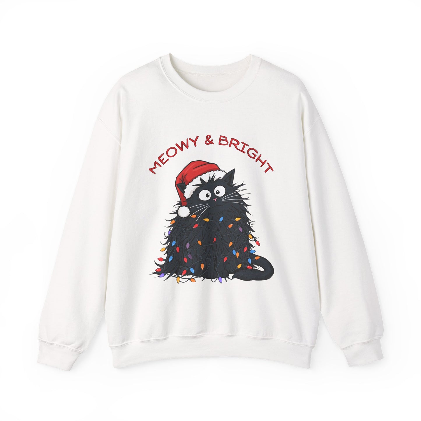 Meowy & Bright Cat Sweatshirt for Cozy Holidays, Unisex Crewneck Pullover, Festive Feline Sweater, Cute Gift for Cat Lovers, Ideal for [...]