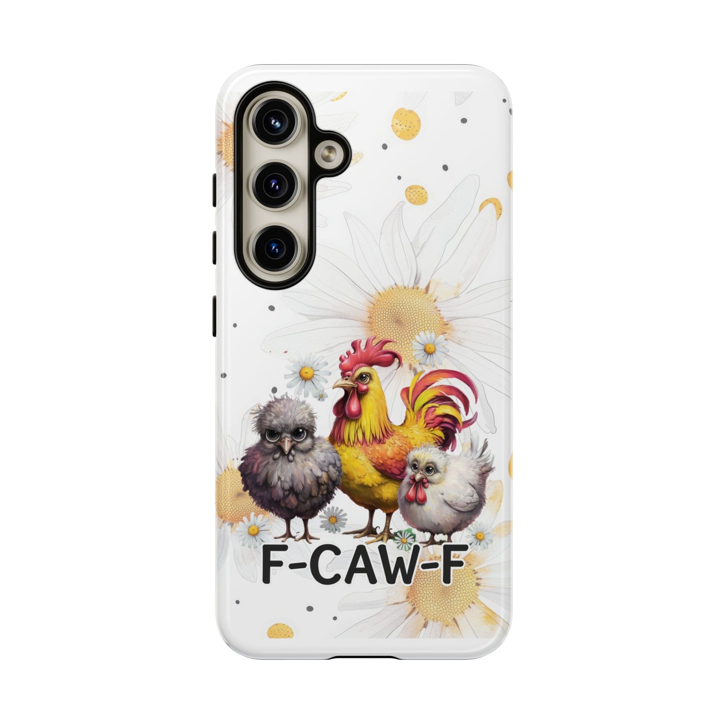 Cute Chicken Phone Case, F-CAW-F Tough Phone Cover, Gift for Chicken Lovers, Farmhouse Decor, Funny Phone Accessory