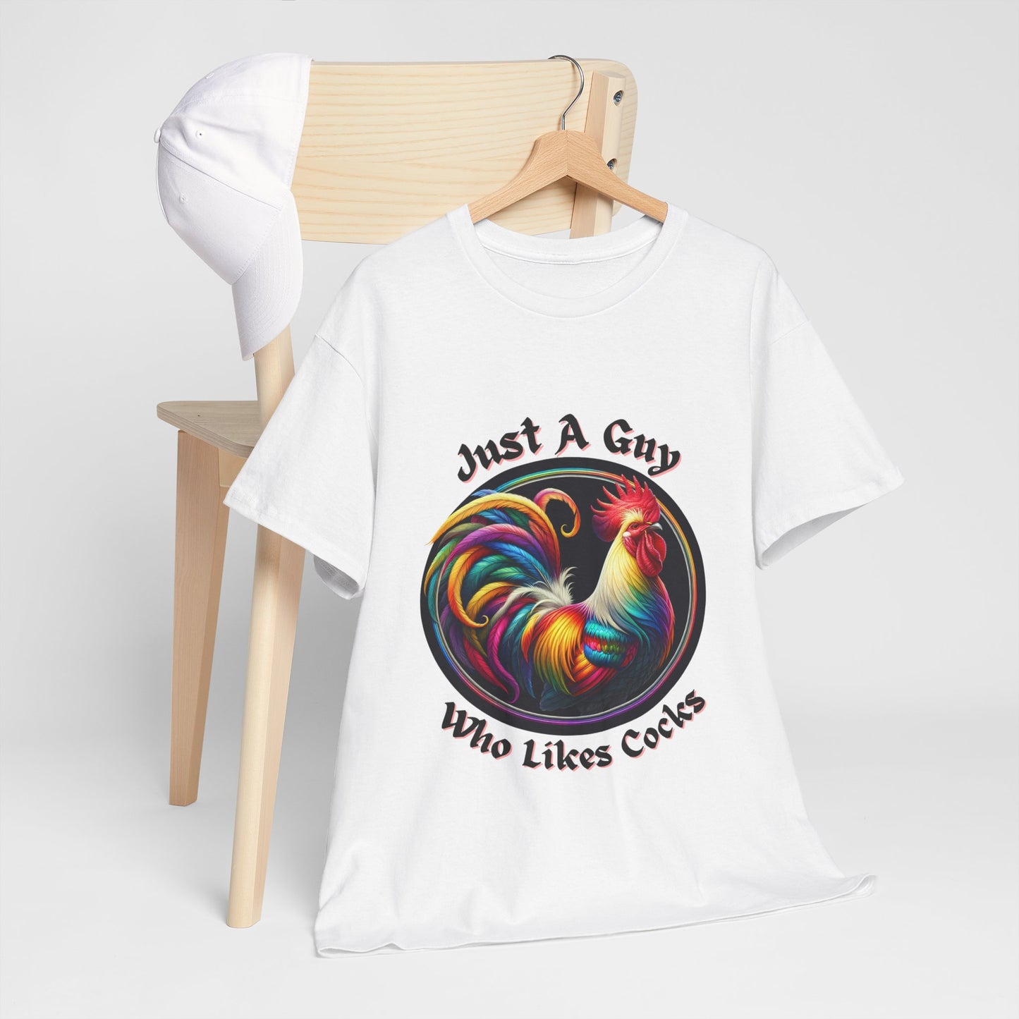 Colorful Rooster Graphic Tee for Fun Lovers, Quirky Gift, Casual Wear, Party Shirt, Farm Life Enthusiasts