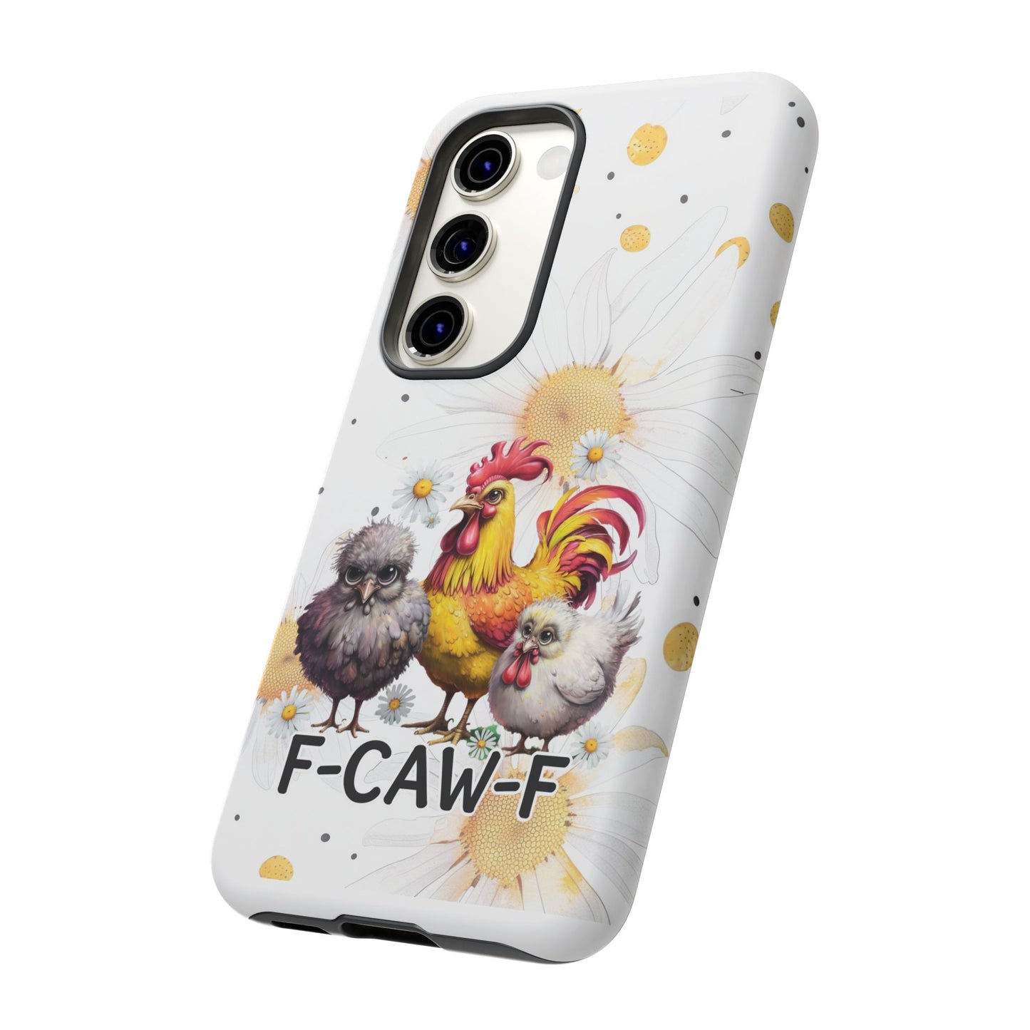 Cute Chicken Phone Case, F-CAW-F Tough Phone Cover, Gift for Chicken Lovers, Farmhouse Decor, Funny Phone Accessory