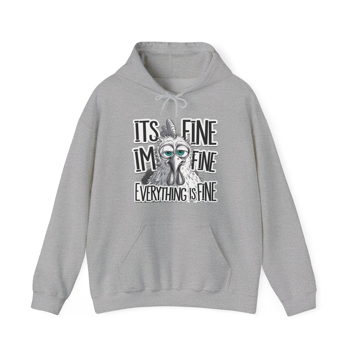 Hoodie — 'It's Fine I'm Fine Everything Is Fine' Funny Stressed Sloth Graphic Hoodie