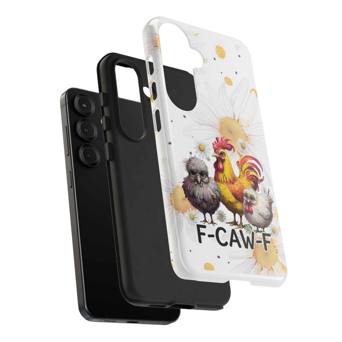 Cute Chicken Phone Case, F-CAW-F Tough Phone Cover, Gift for Chicken Lovers, Farmhouse Decor, Funny Phone Accessory