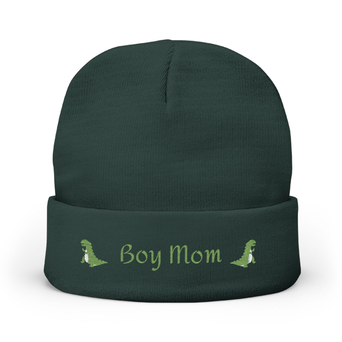 Boy Mom Embroidered Knit Beanie