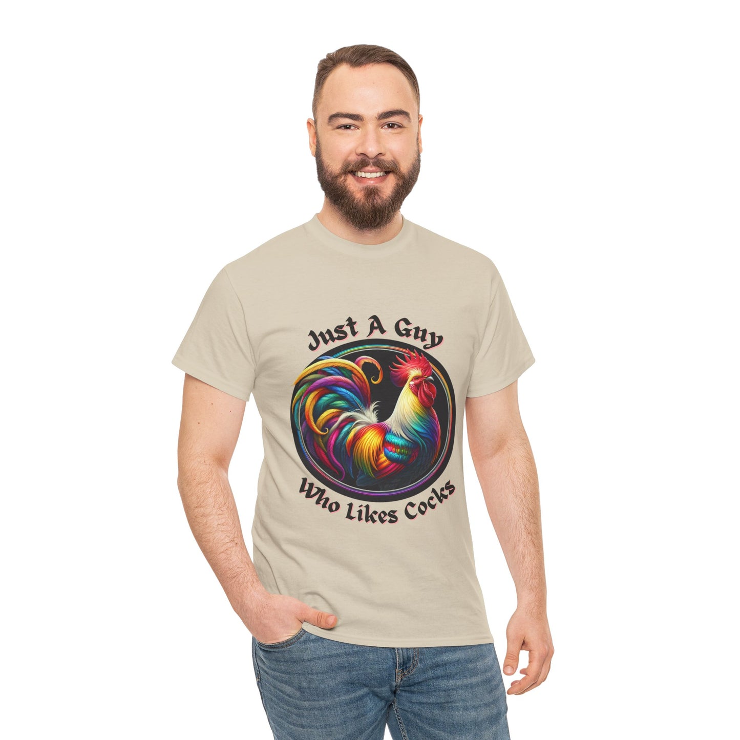 Colorful Rooster Graphic Tee for Fun Lovers, Quirky Gift, Casual Wear, Party Shirt, Farm Life Enthusiasts