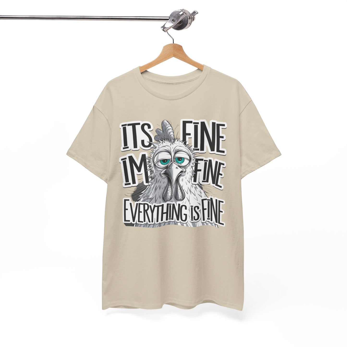 Funny 'It's Fine, I'm Fine, Everything Is Fine' Cotton T-Shirt