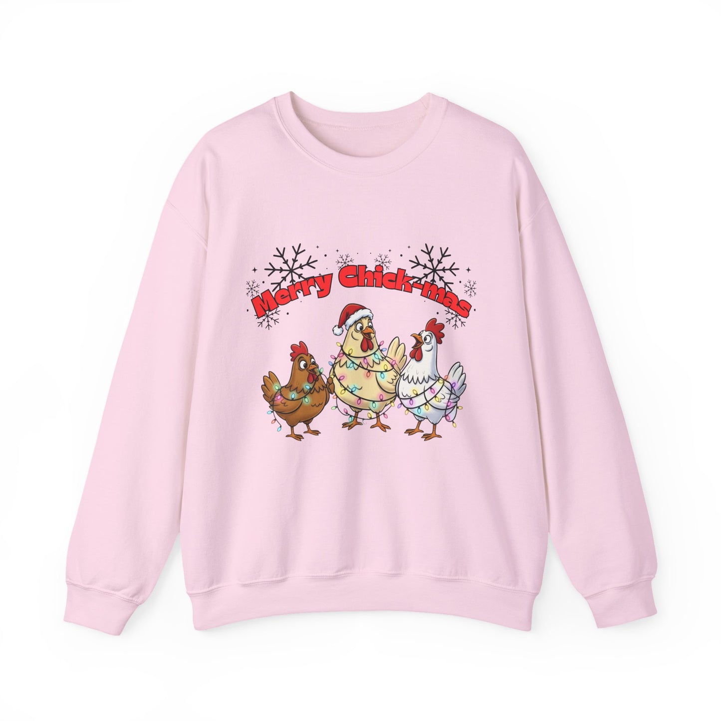 Merry Chickmas Sweatshirt, Unisex Holiday Pullover, Christmas Gift for Chicken Lovers, Cozy Winter Sweater, Funny Festive Apparel