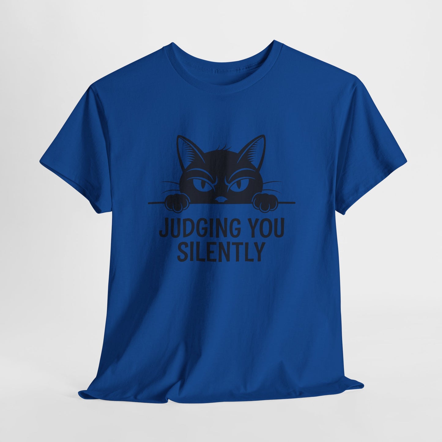 Judging You Silently Cat T-Shirt — Funny Cat Lover Graphic Tee