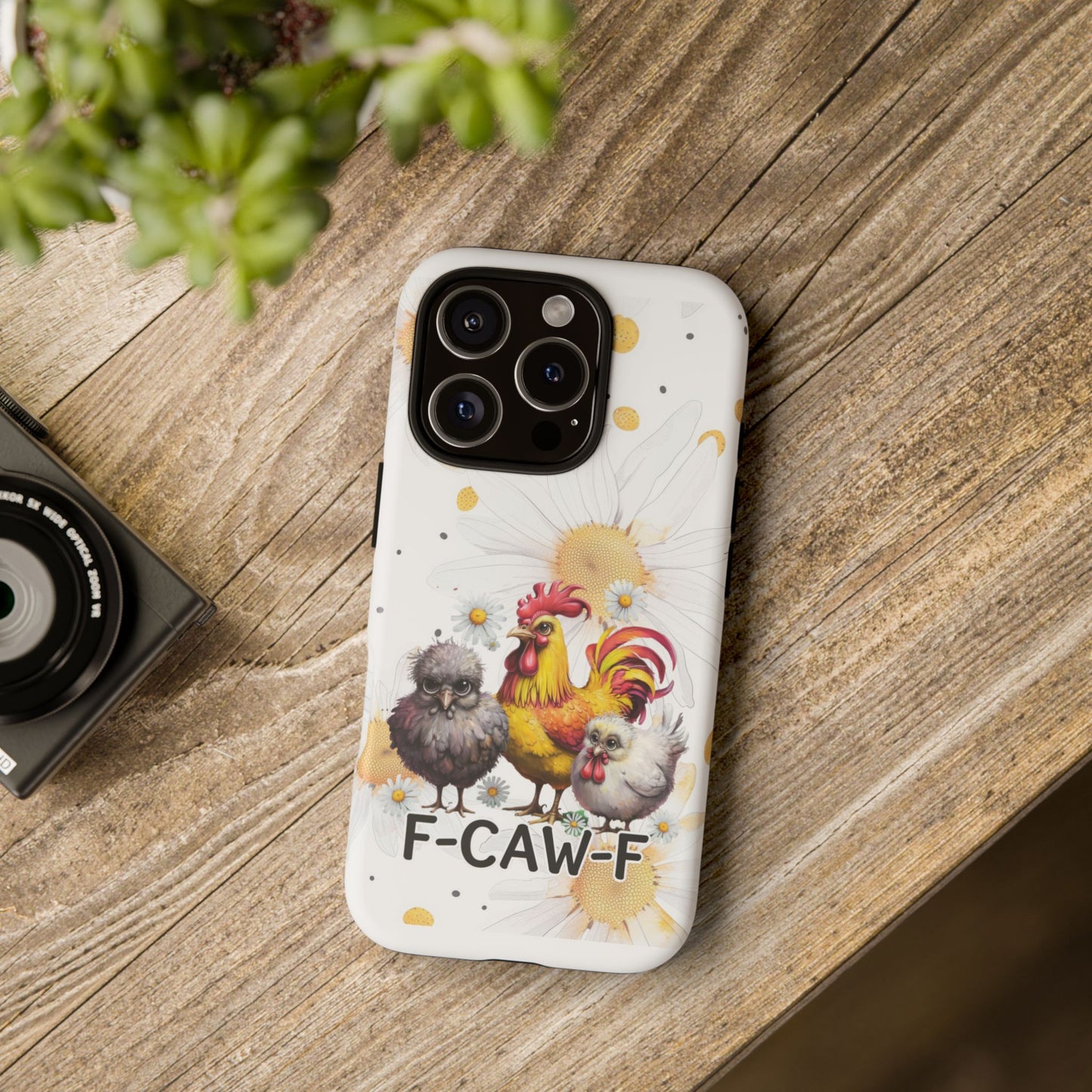Cute Chicken Phone Case, F-CAW-F Tough Phone Cover, Gift for Chicken Lovers, Farmhouse Decor, Funny Phone Accessory