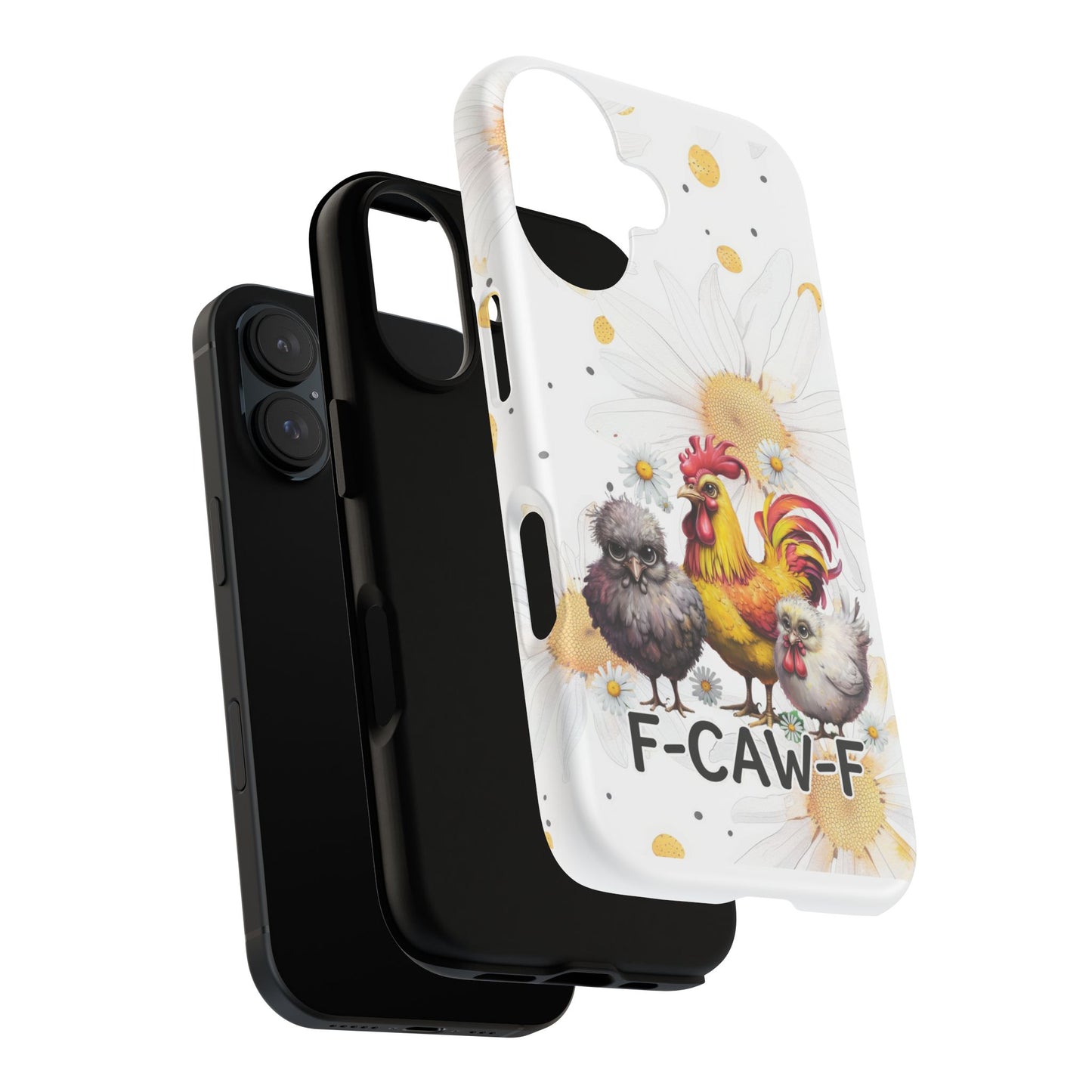 Cute Chicken Phone Case, F-CAW-F Tough Phone Cover, Gift for Chicken Lovers, Farmhouse Decor, Funny Phone Accessory
