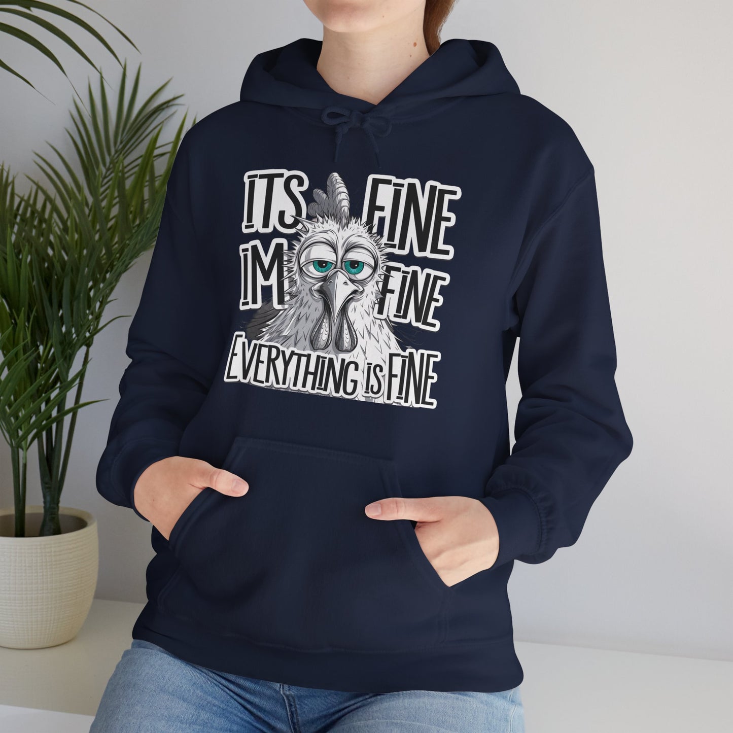 Hoodie — 'It's Fine I'm Fine Everything Is Fine' Funny Stressed Sloth Graphic Hoodie