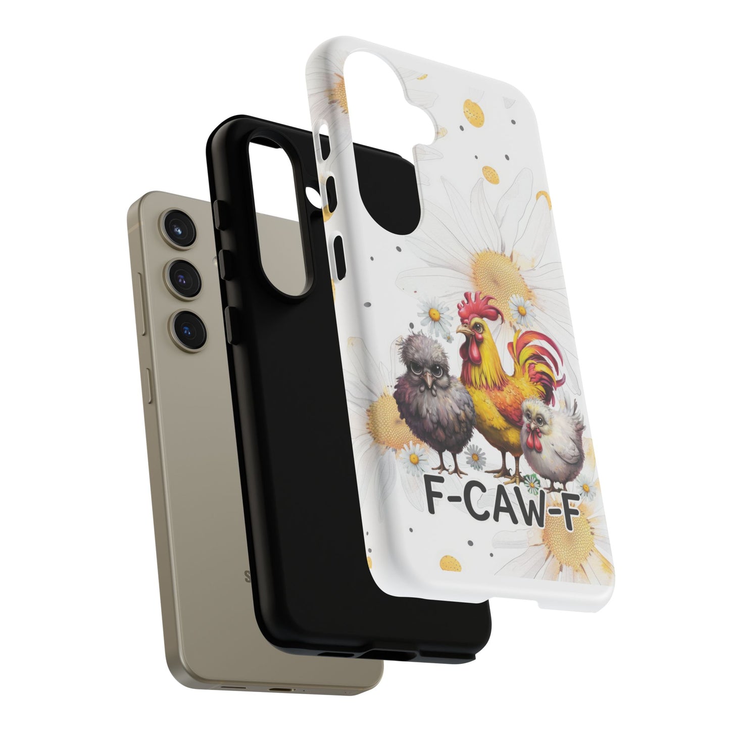 Cute Chicken Phone Case, F-CAW-F Tough Phone Cover, Gift for Chicken Lovers, Farmhouse Decor, Funny Phone Accessory