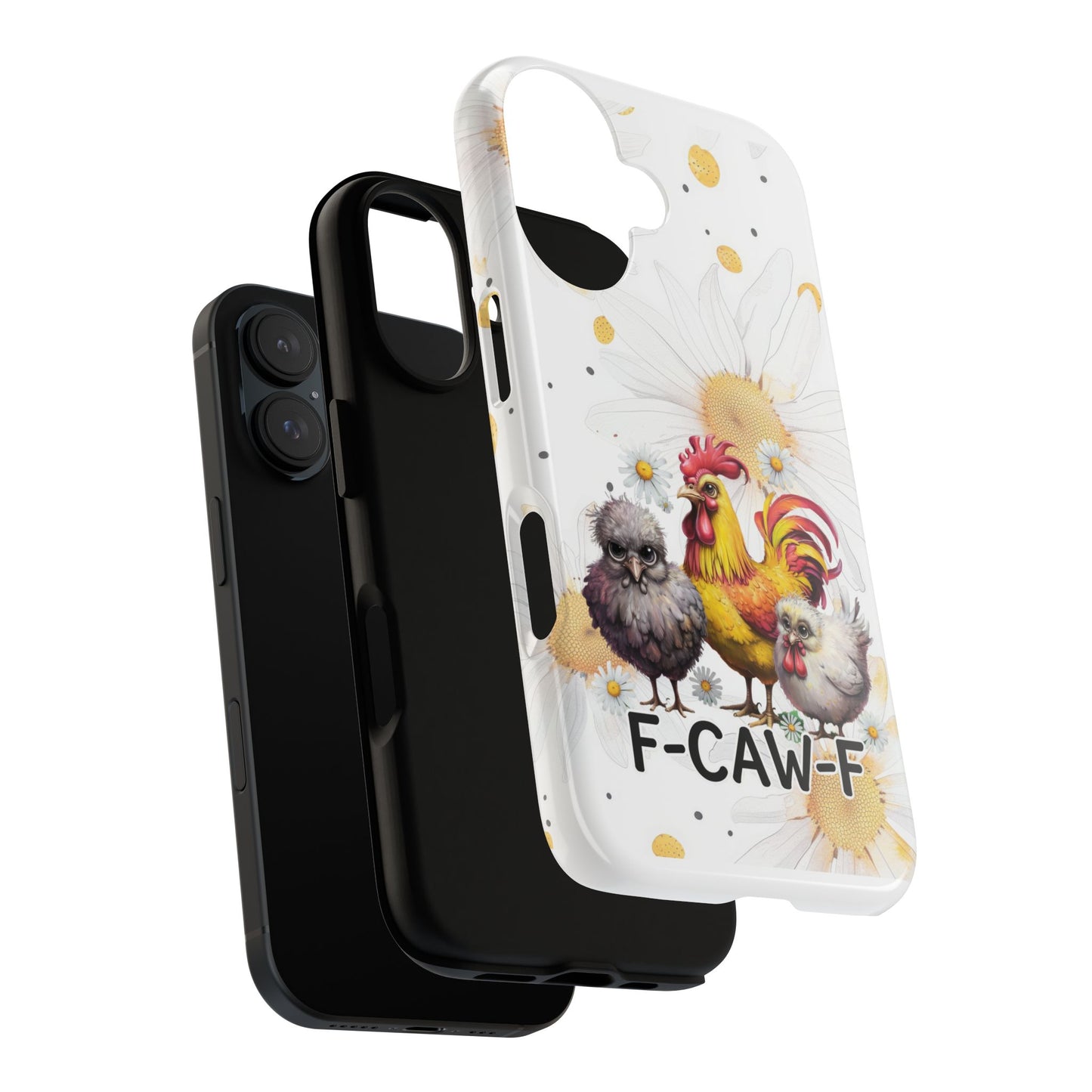 Cute Chicken Phone Case, F-CAW-F Tough Phone Cover, Gift for Chicken Lovers, Farmhouse Decor, Funny Phone Accessory