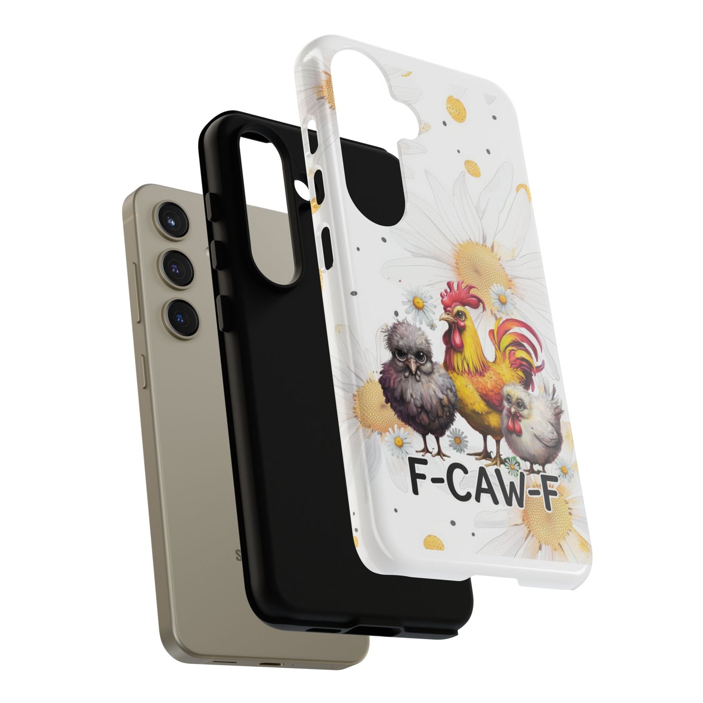 Cute Chicken Phone Case, F-CAW-F Tough Phone Cover, Gift for Chicken Lovers, Farmhouse Decor, Funny Phone Accessory