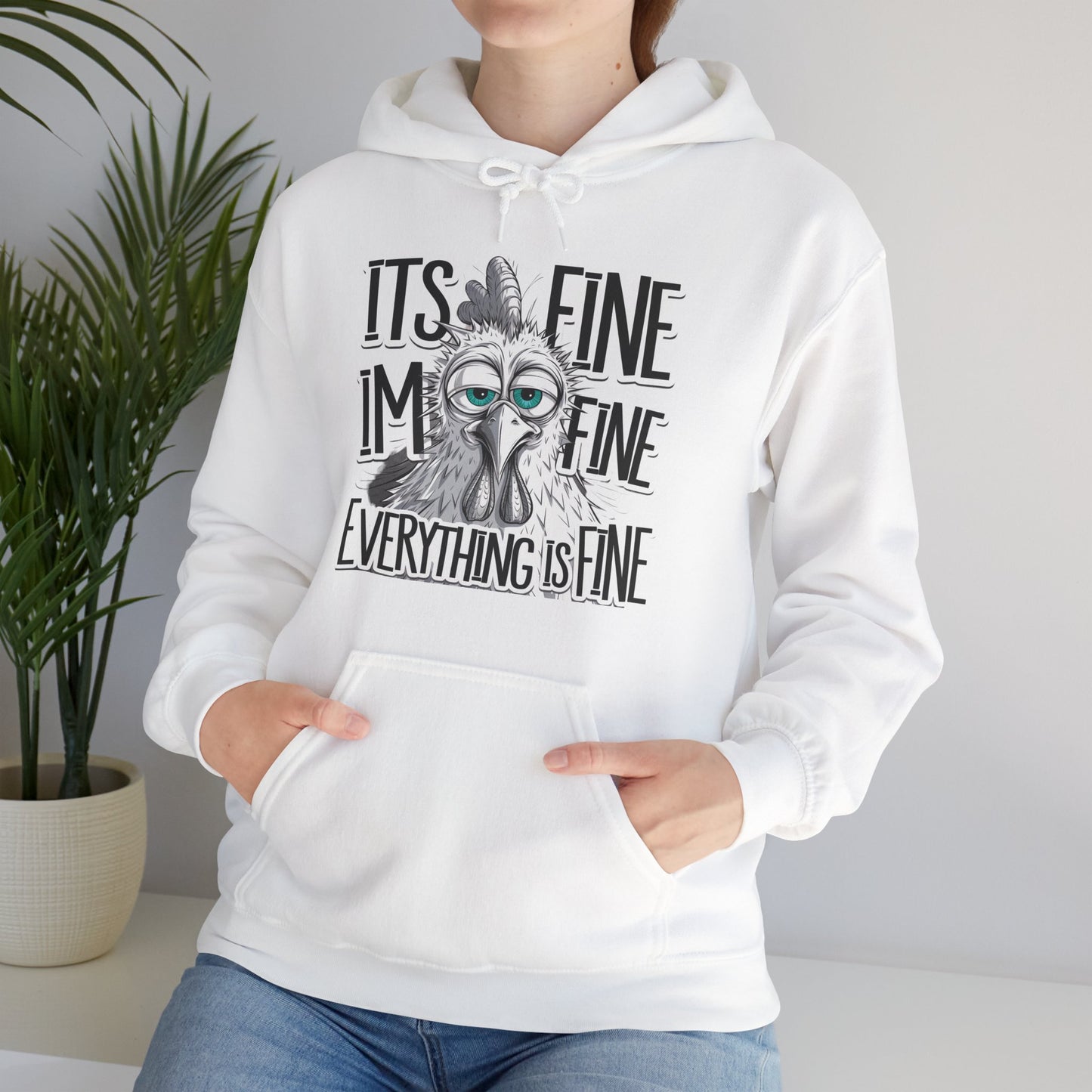 Hoodie — 'It's Fine I'm Fine Everything Is Fine' Funny Stressed Sloth Graphic Hoodie