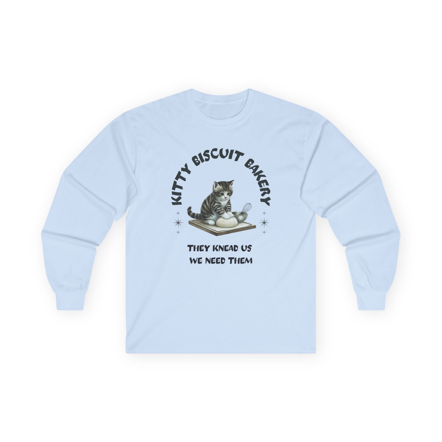 Cat Lovers Long Sleeve Tee - Kitty Biscuit Bakery Design