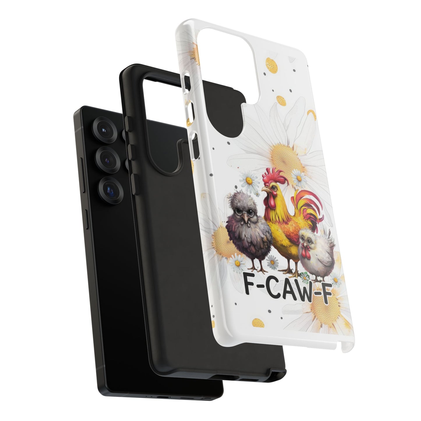 Cute Chicken Phone Case, F-CAW-F Tough Phone Cover, Gift for Chicken Lovers, Farmhouse Decor, Funny Phone Accessory