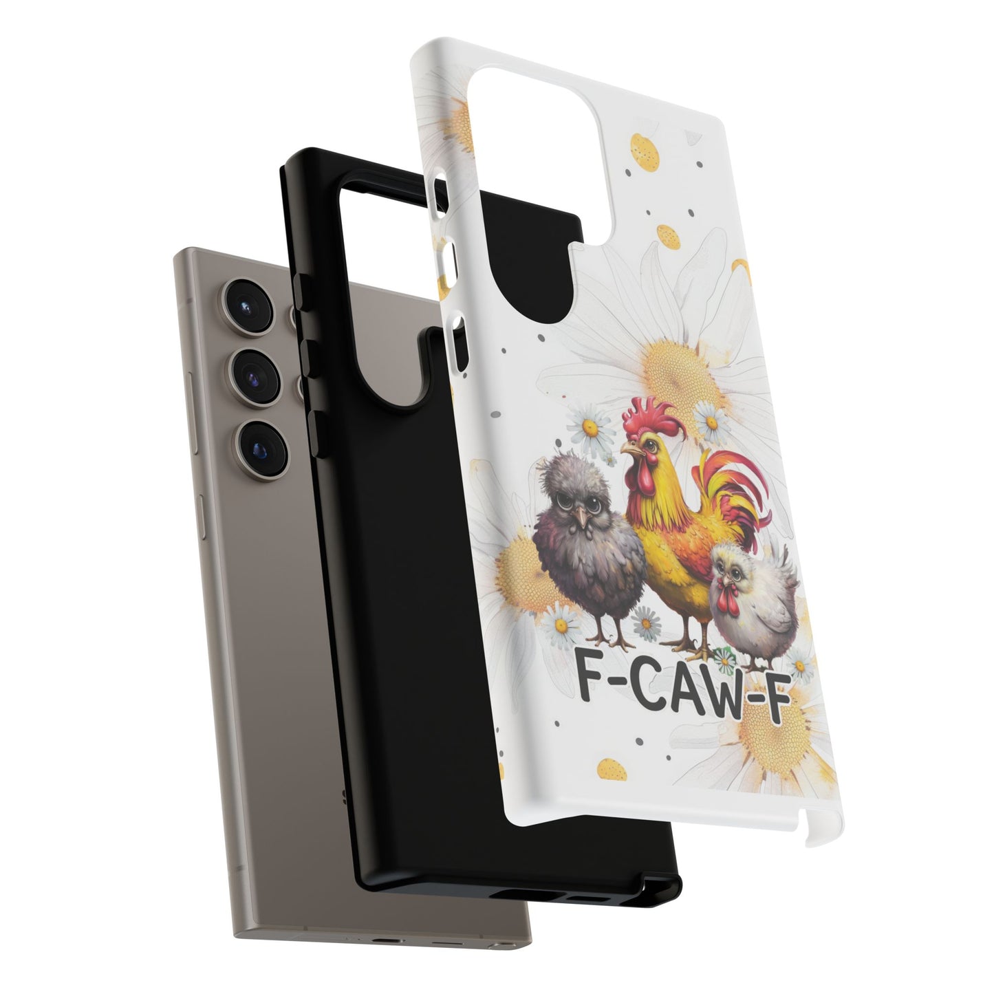 Cute Chicken Phone Case, F-CAW-F Tough Phone Cover, Gift for Chicken Lovers, Farmhouse Decor, Funny Phone Accessory