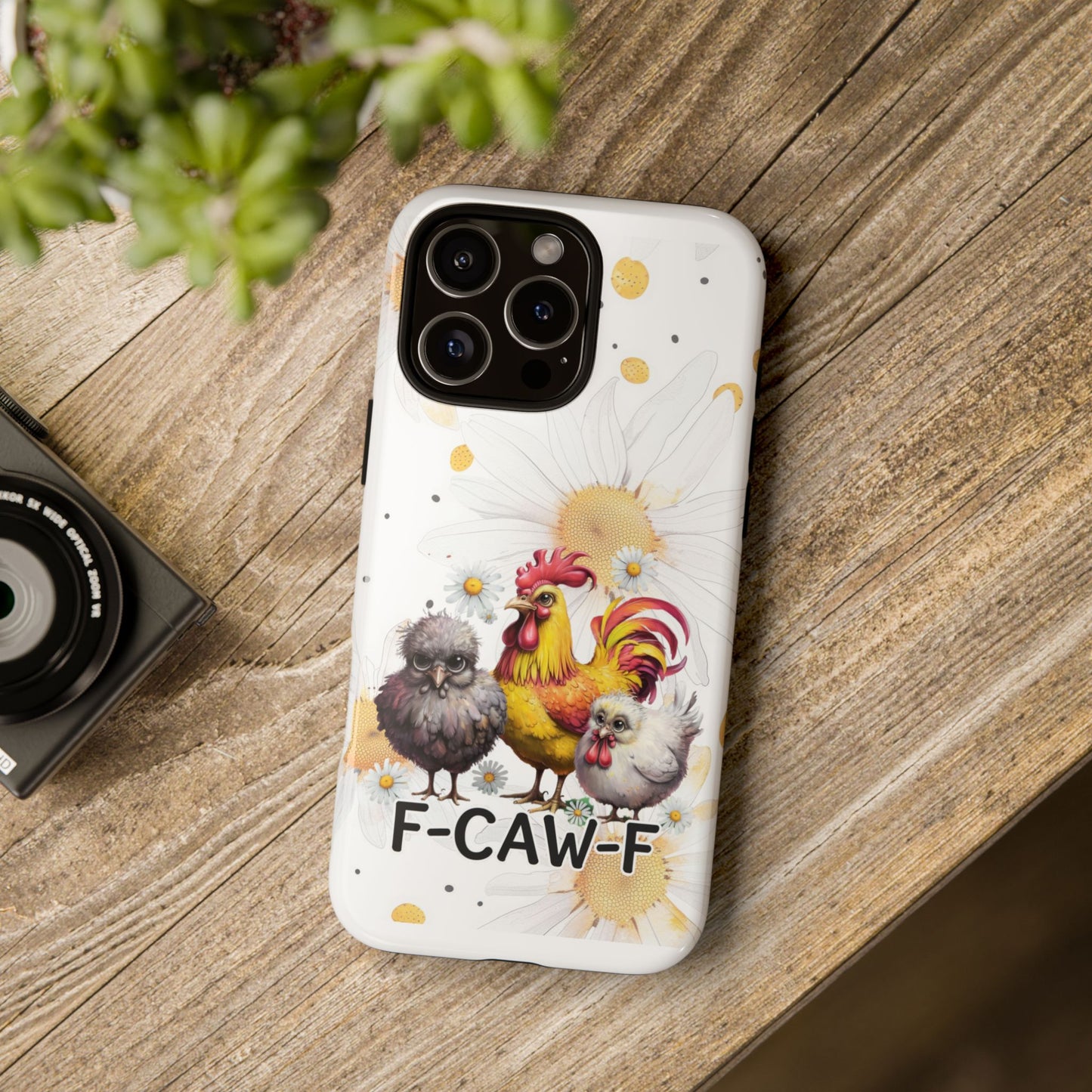 Cute Chicken Phone Case, F-CAW-F Tough Phone Cover, Gift for Chicken Lovers, Farmhouse Decor, Funny Phone Accessory