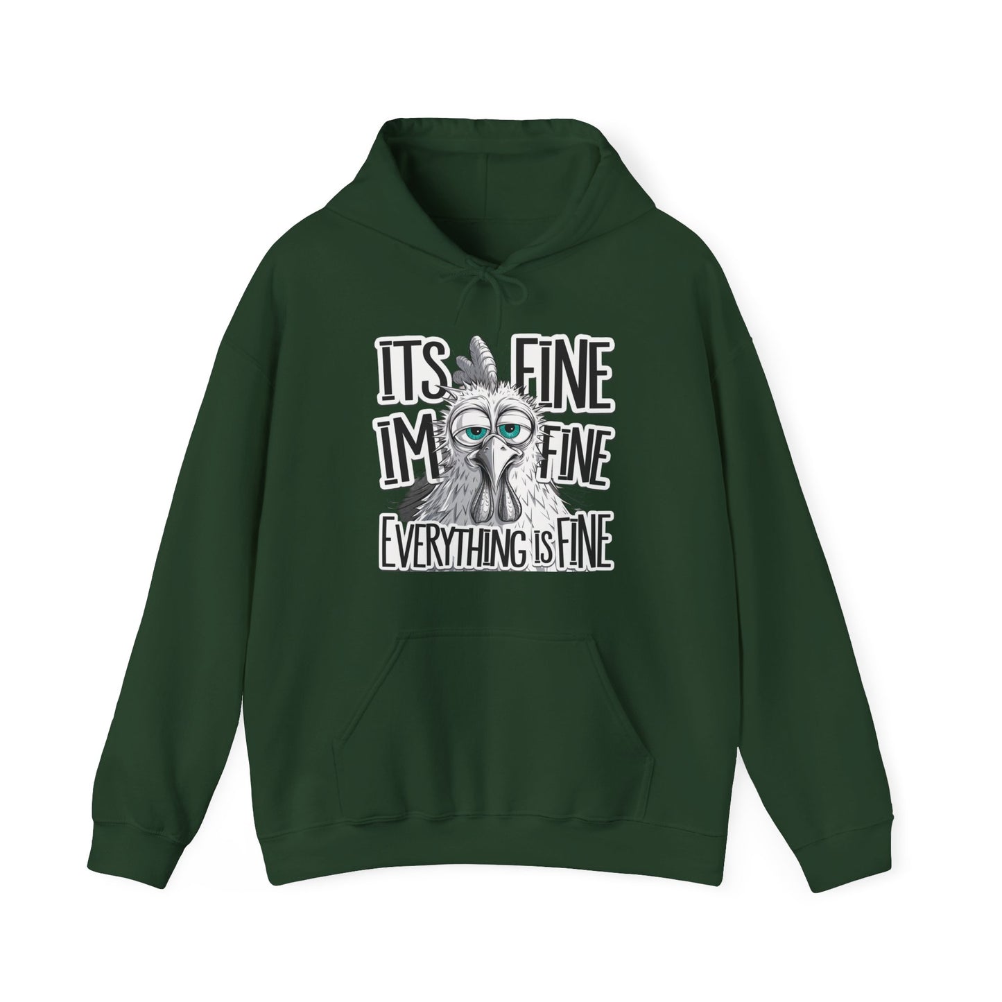 Hoodie — 'It's Fine I'm Fine Everything Is Fine' Funny Stressed Sloth Graphic Hoodie