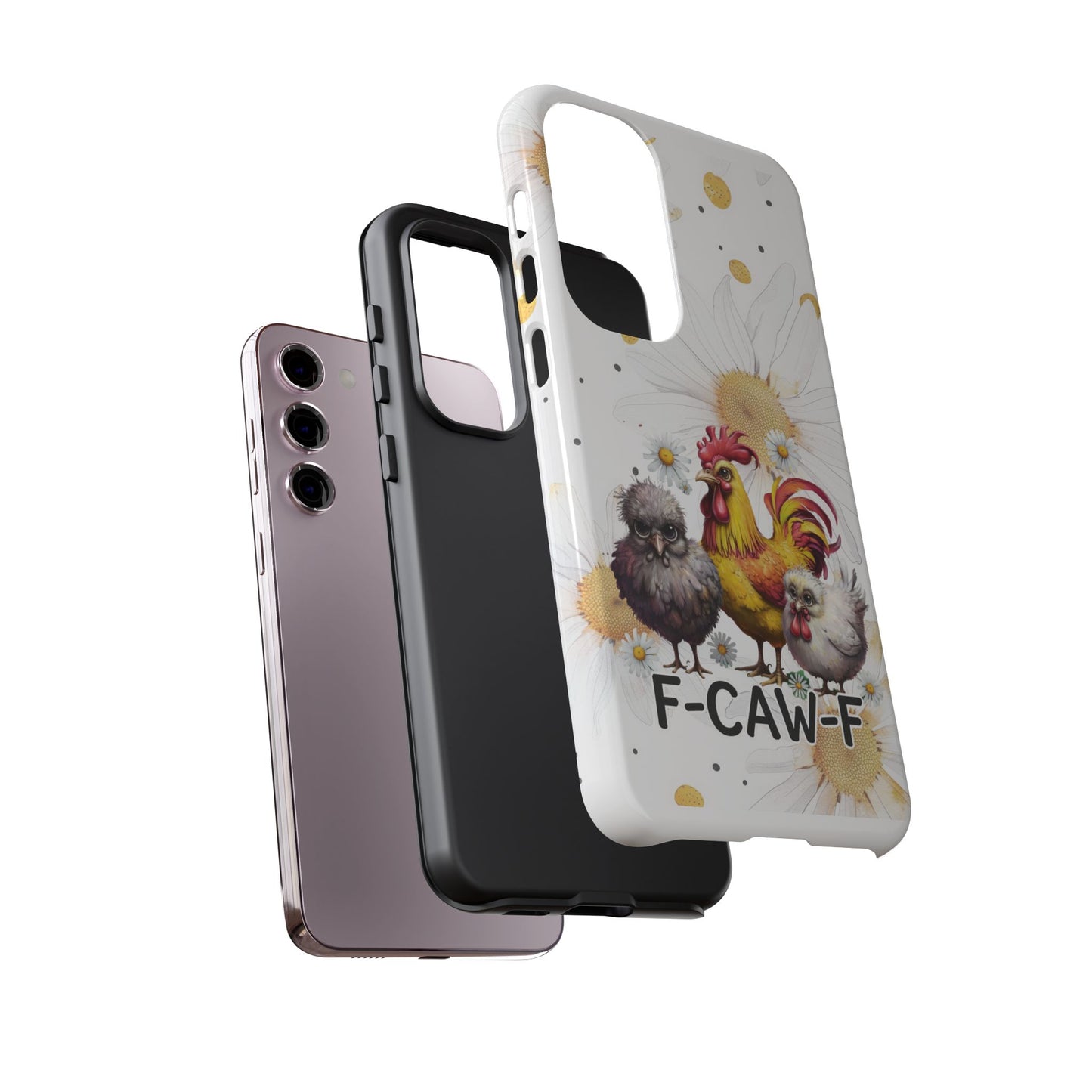 Cute Chicken Phone Case, F-CAW-F Tough Phone Cover, Gift for Chicken Lovers, Farmhouse Decor, Funny Phone Accessory