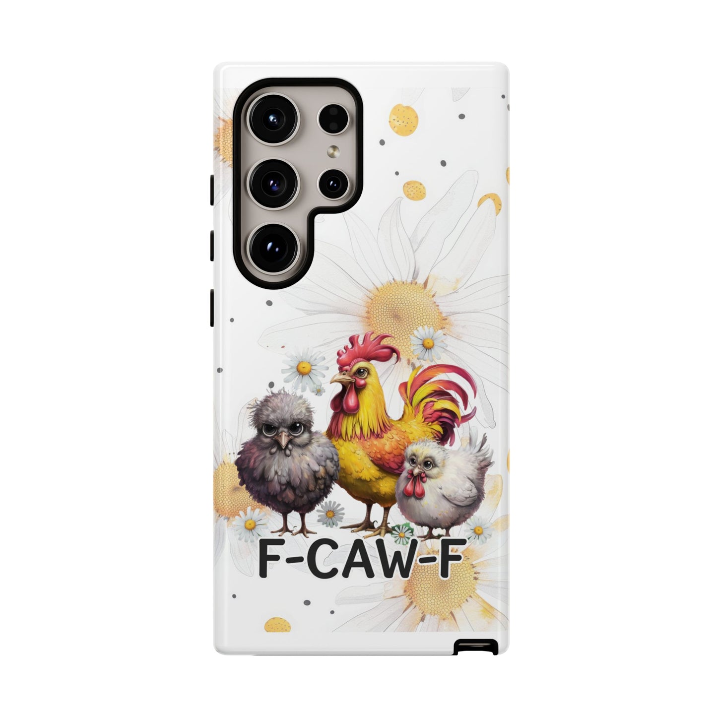 Cute Chicken Phone Case, F-CAW-F Tough Phone Cover, Gift for Chicken Lovers, Farmhouse Decor, Funny Phone Accessory