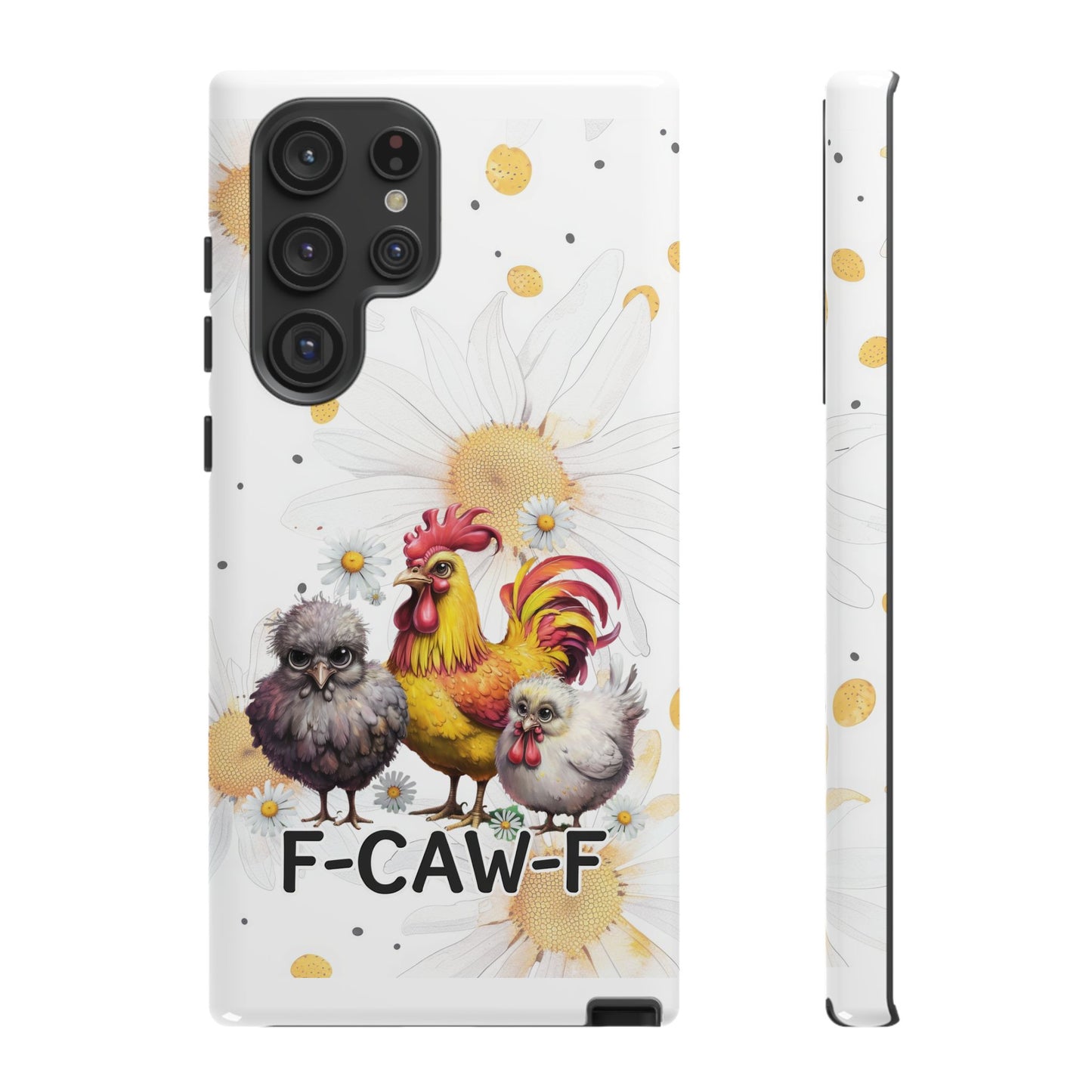 Cute Chicken Phone Case, F-CAW-F Tough Phone Cover, Gift for Chicken Lovers, Farmhouse Decor, Funny Phone Accessory