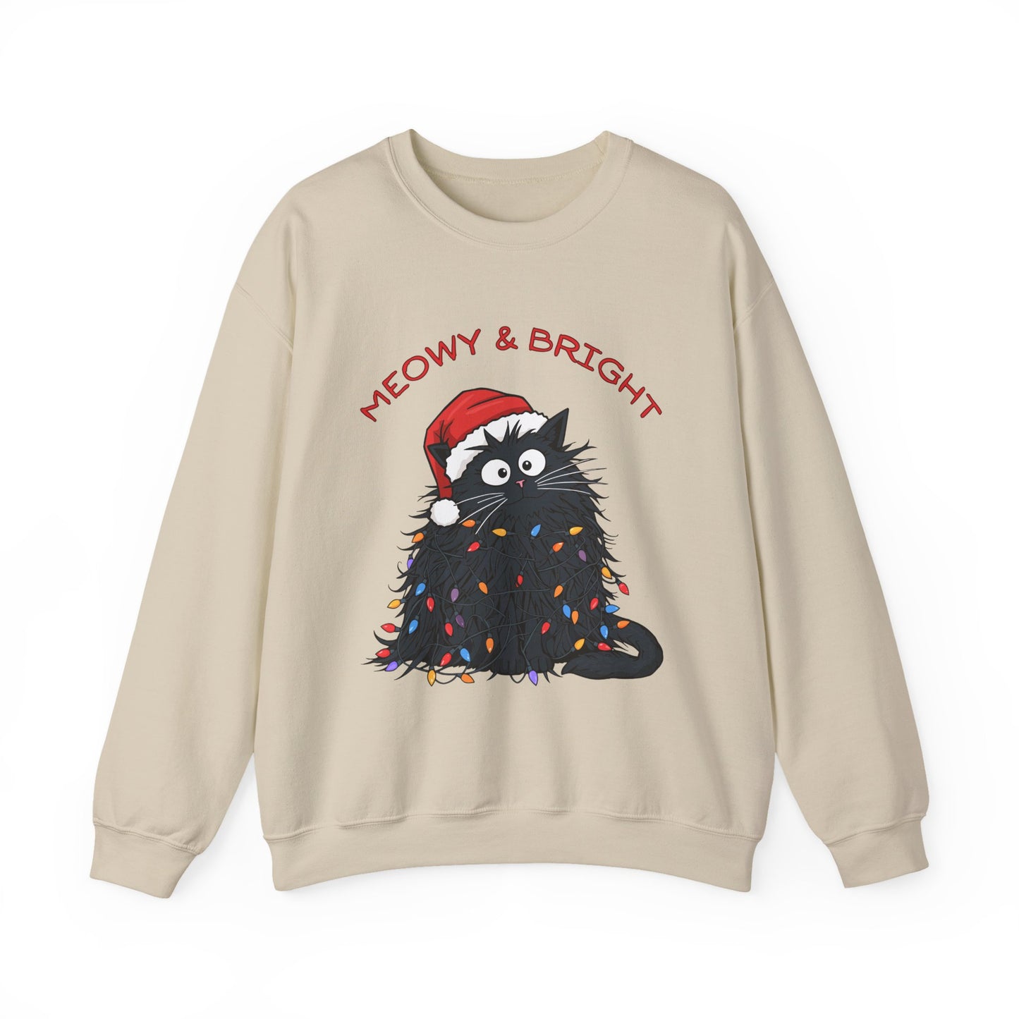 Meowy & Bright Cat Sweatshirt for Cozy Holidays, Unisex Crewneck Pullover, Festive Feline Sweater, Cute Gift for Cat Lovers, Ideal for [...]
