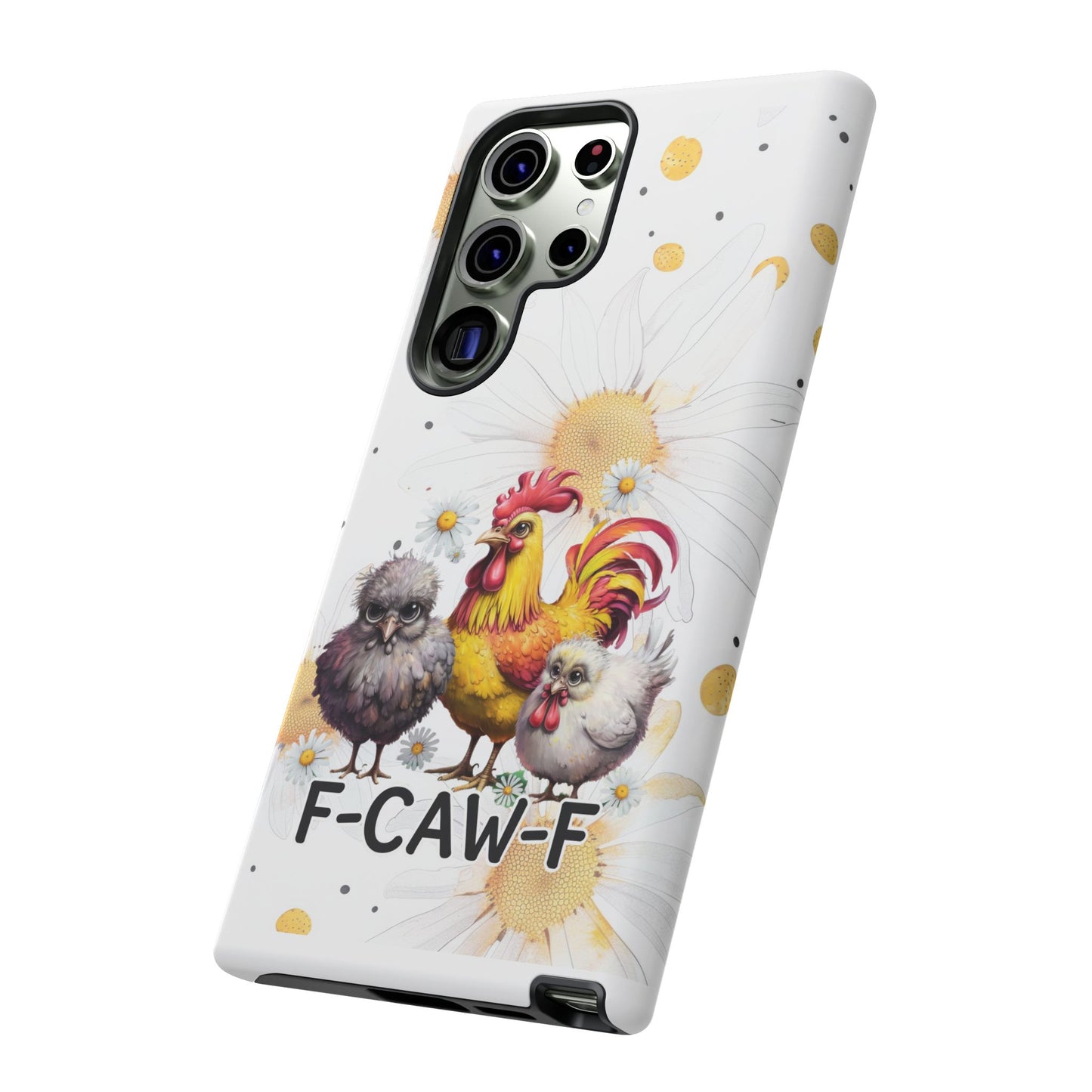 Cute Chicken Phone Case, F-CAW-F Tough Phone Cover, Gift for Chicken Lovers, Farmhouse Decor, Funny Phone Accessory