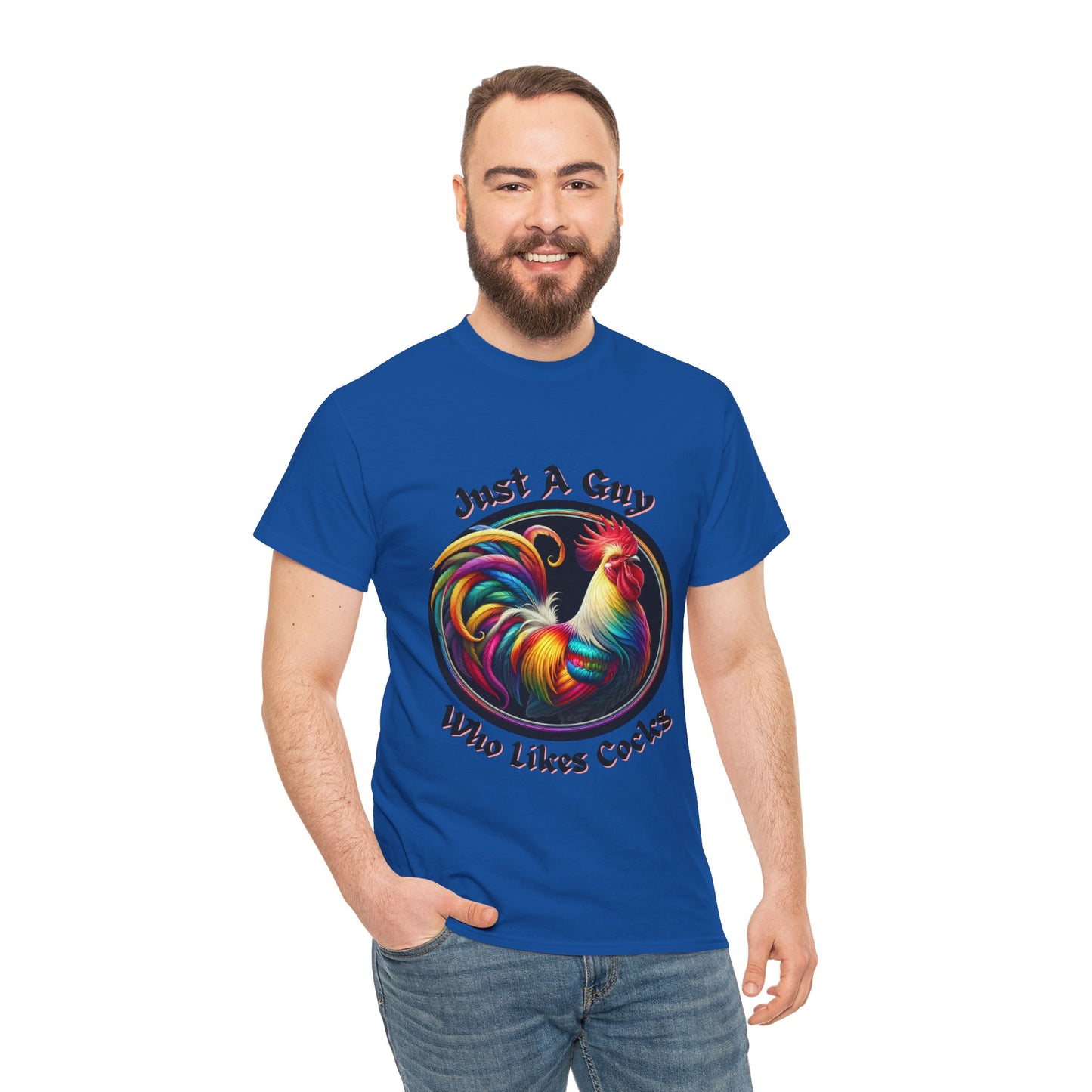 Colorful Rooster Graphic Tee for Fun Lovers, Quirky Gift, Casual Wear, Party Shirt, Farm Life Enthusiasts