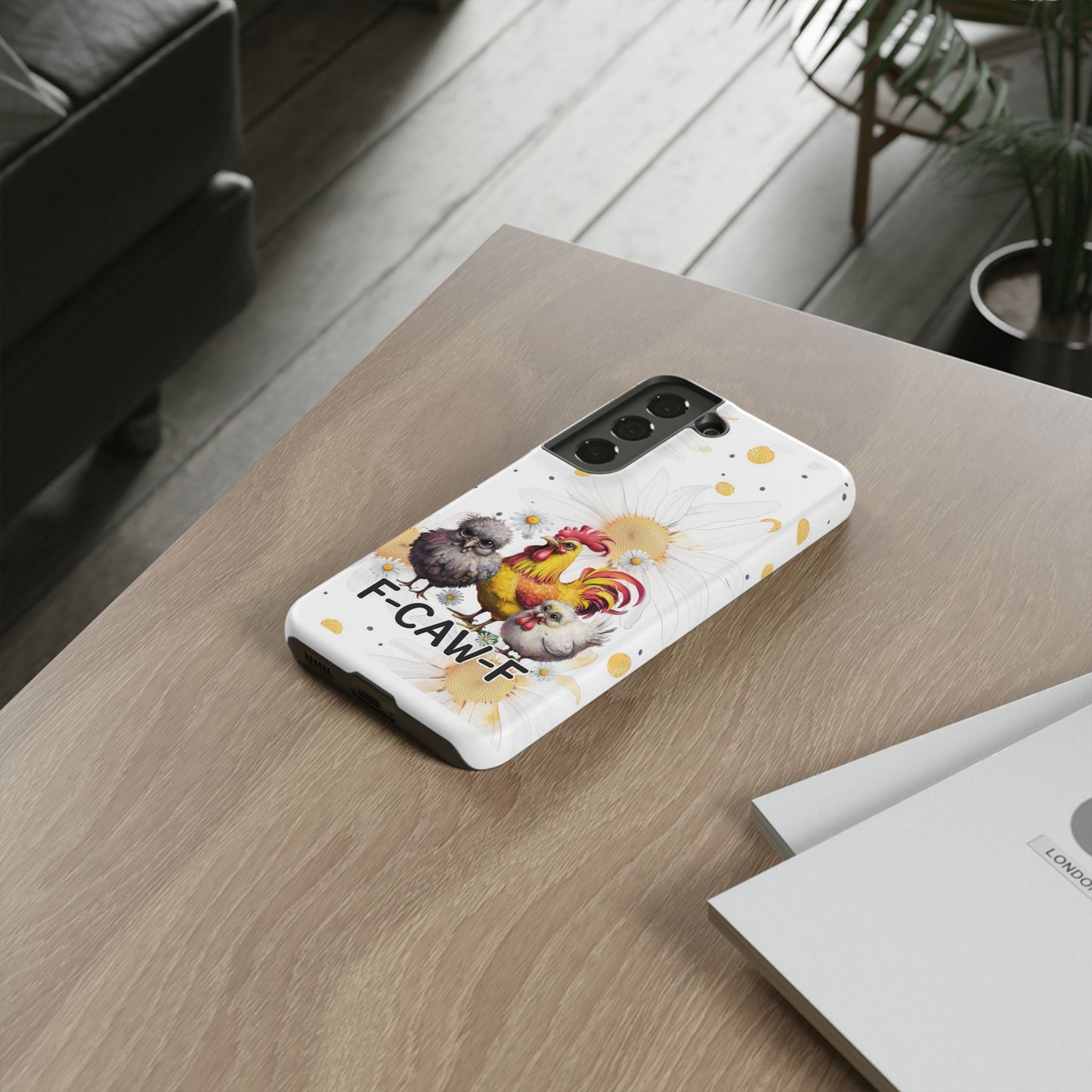 Cute Chicken Phone Case, F-CAW-F Tough Phone Cover, Gift for Chicken Lovers, Farmhouse Decor, Funny Phone Accessory