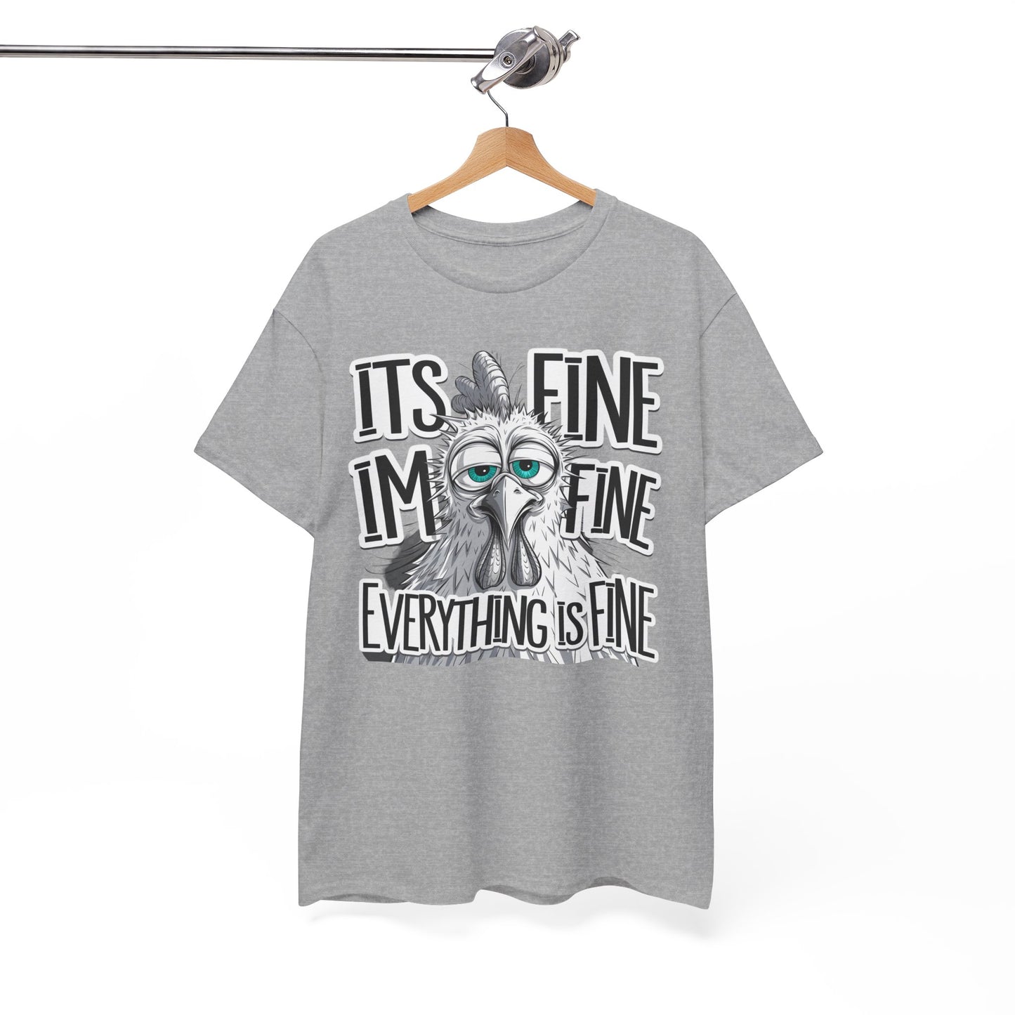 Funny 'It's Fine, I'm Fine, Everything Is Fine' Cotton T-Shirt
